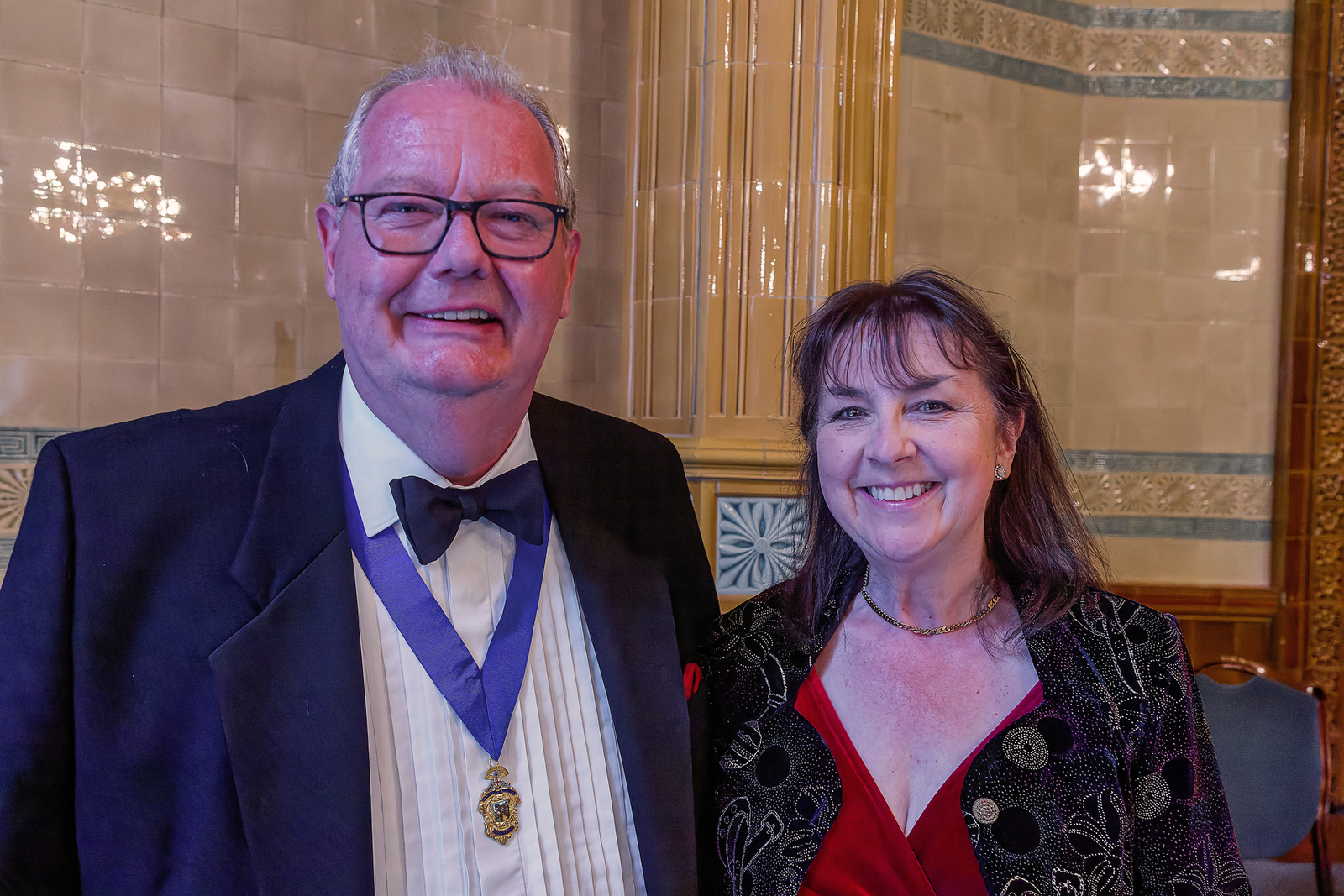 With Marian Gamble at the Aldgate Ward Club Installation
